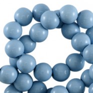 Acrylic beads 6mm round Shiny Glacier blue